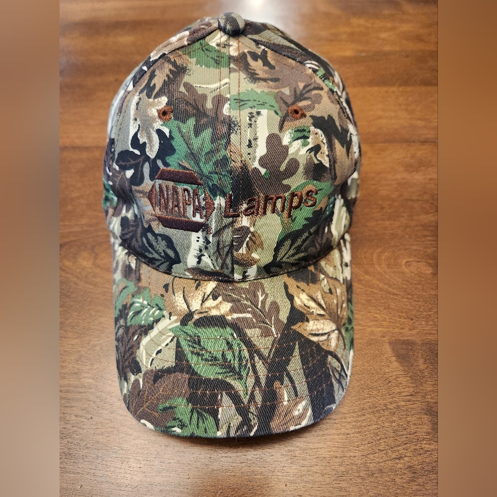Camouflage Baseball Cap with Embroidered Lamps Logo- Unisex